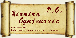 Miomira Ognjenović vizit kartica
